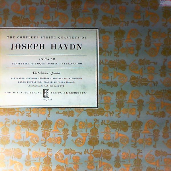 Schneider Quartet — Haydn J. - Quartet No.3 in E flat dur, No.4 in F sharp moll, Op. 50