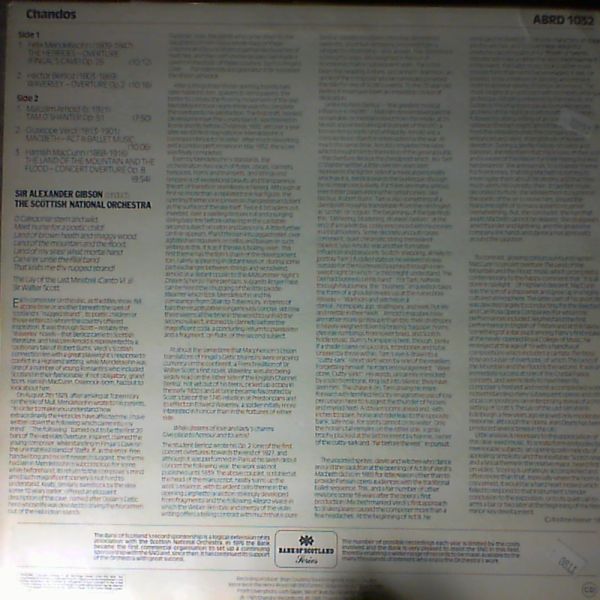 Scottish National Orchestra (cond. Gibson Alexander) — Scottish Overtures