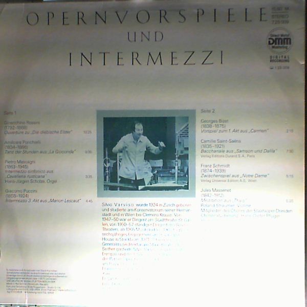 Staatskapelle Dresden (cond. Varviso Silvio) — Opernvorspiele Und Intermezzi
