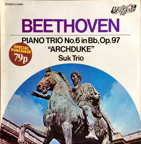 Ludwig van Beethoven , Suk Trio , Josef Suk , Josef Chuchro , Jan Panenka — "Archduke" Trio