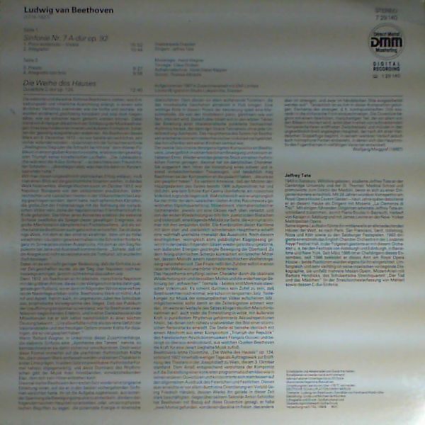 Staatskapelle Dresden/Rundfunkchor Leipzig — Beethoven: sinfonie №7 A-dur op.92/ Die Weihe des Hauses op.124