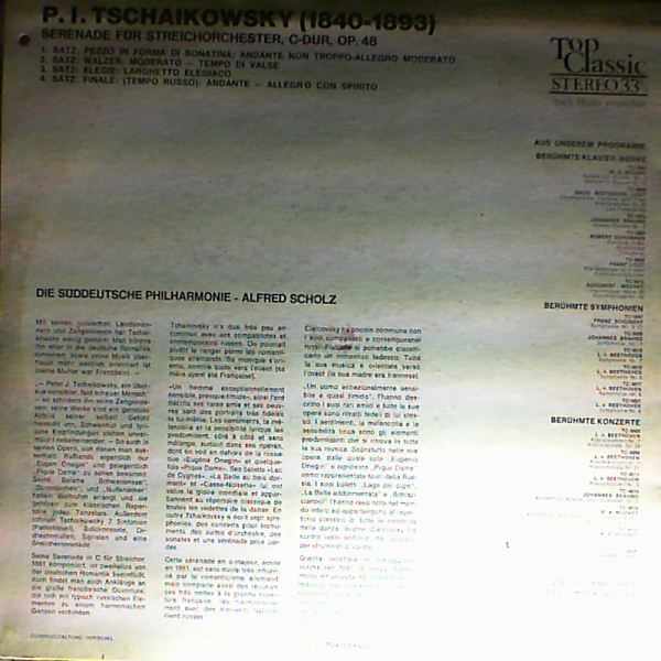 Suddeutsche Philharmonie (cond. Scholz A.) — Tchaikovsky - Serenade fur Streichorchester in C-dur op. 48