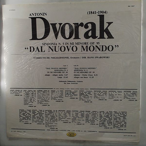 Sudwestdeutsche Philharmonie (dir. Swarowsky H.) — Dvorak - Sinfonia N. 5 Op. 95 "Dal Nuovo Mondo"