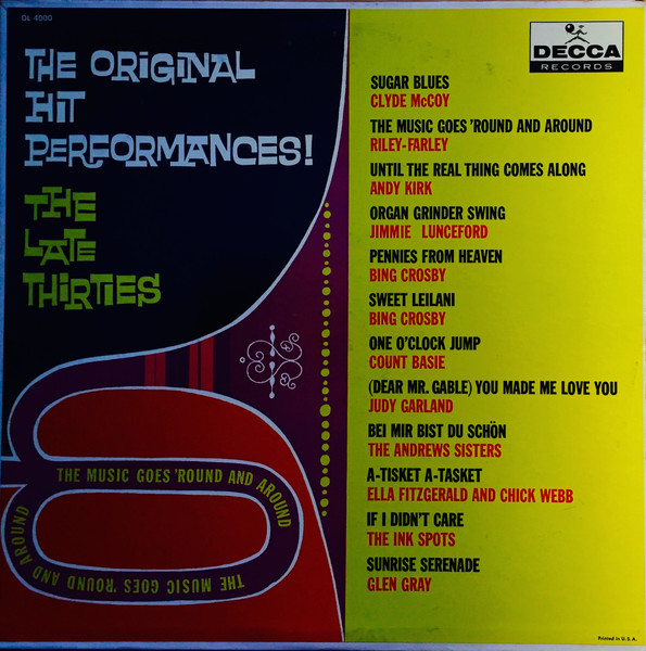 Various — The Original Hit Performances! The Late Thirties