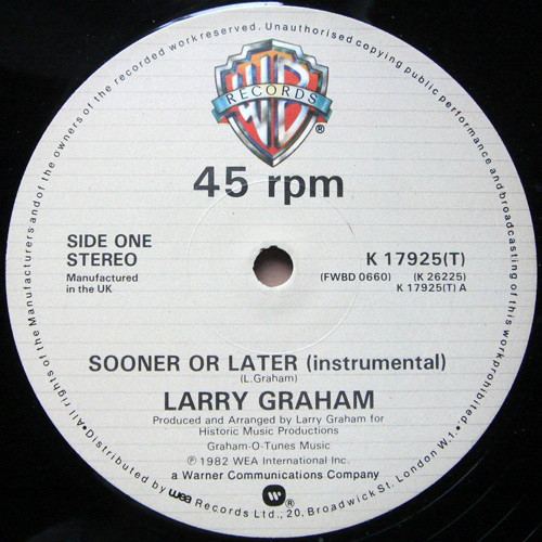 Larry Graham — Sooner Or Later