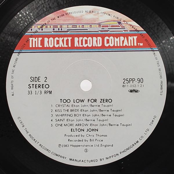 Elton John — Too Low For Zero