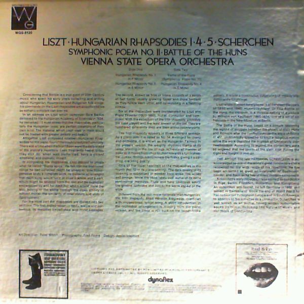 Vienna State Opera Orchestra (cond. Scherchen Hermann) — Liszt - Hungarian Rhapsodies nos. 1, 4, 5; Symphonic Poem - Battle of the Huns op. 11