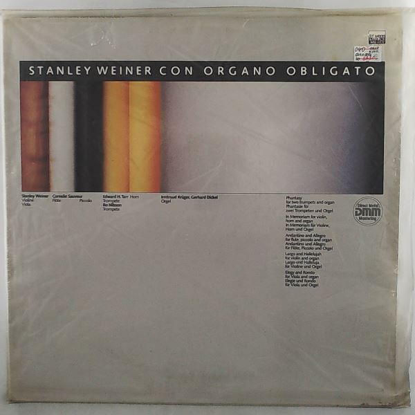 Weiner Stanley (violin) — Weiner Stanley Con Organo Obligato
