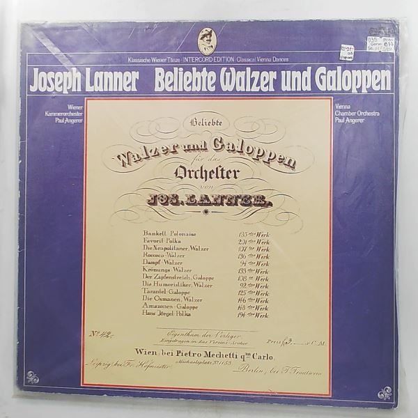 Wiener Kammerorchester (dir. Angerer Paul) — Lanner Josef - Beliebte Walzer Und Galoppen