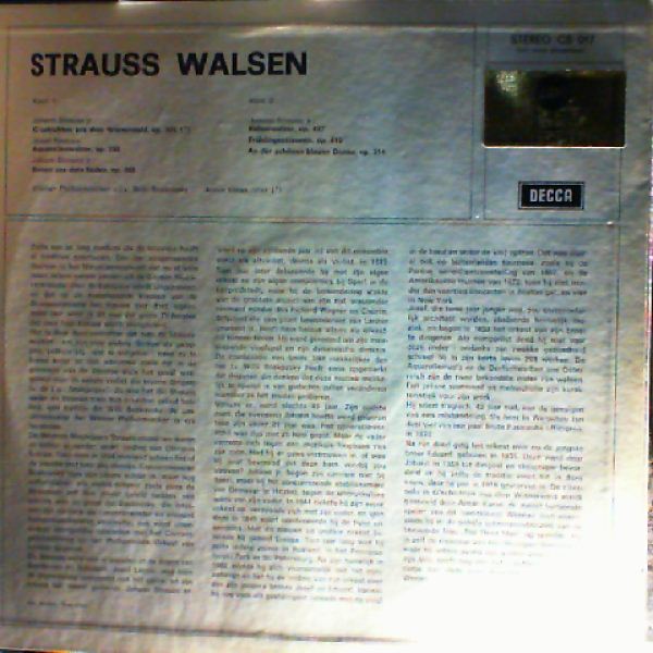Wiener Philharmoniker (cond. Boskovsky Willi) — Strauss Walsen