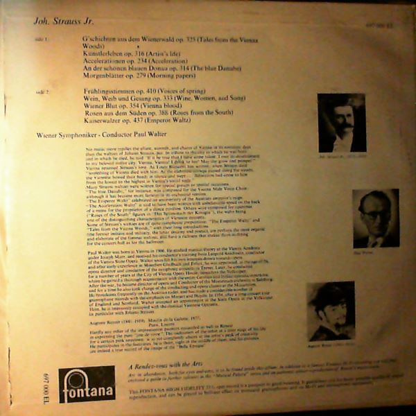 Wiener Symphoniker (cond. Walter P.) — Strauss Joh. - Beliebte Walzer