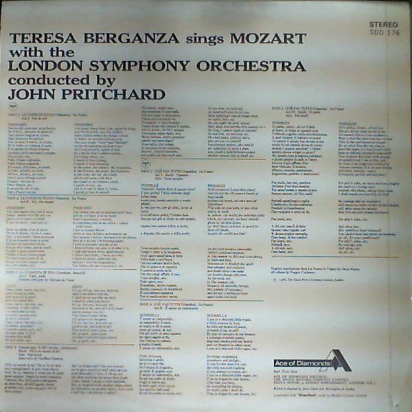 Berganza Teresa — Singt Mozart