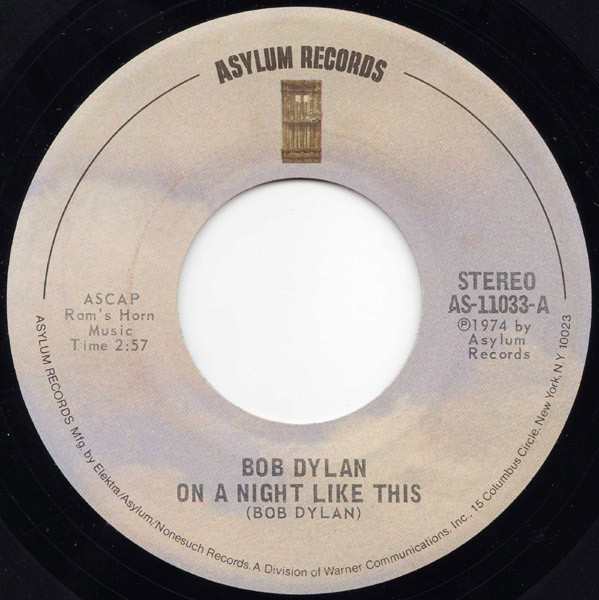 Bob Dylan — Una Noche Como Esta / Eres Un Angel