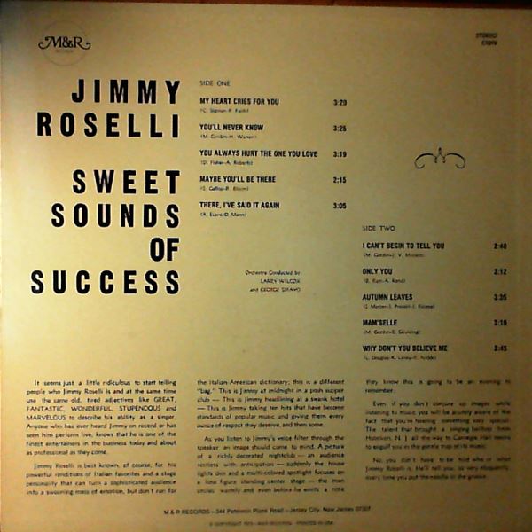 Roselli Jimmy — Sweet Sounds Of Success