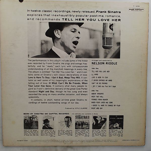 Sinatra Frank — Tell Her You Love Her