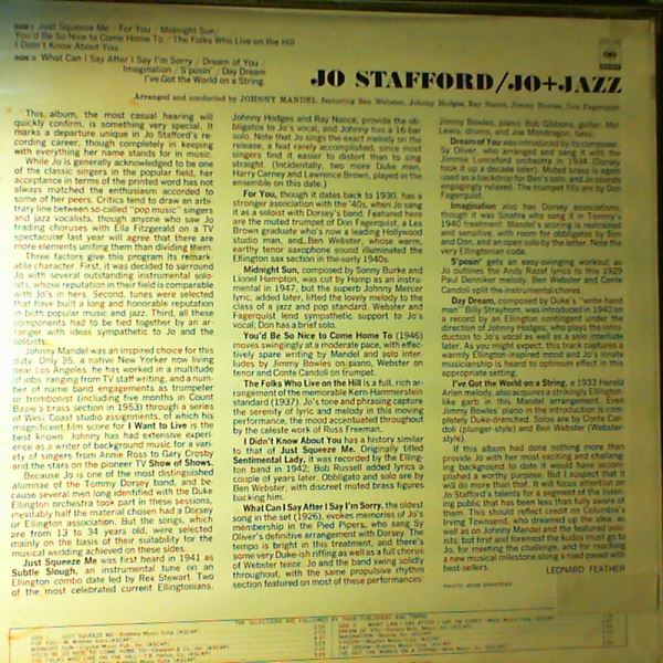 Stafford Jo — Jo + Jazz