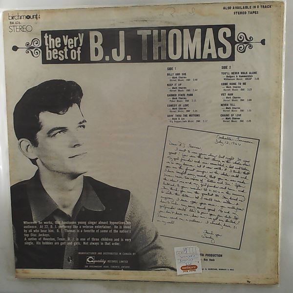 Thomas B.J. — Very Best Of Thomas B.J.