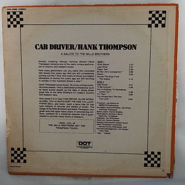 Thompson Hank — Cab Driver - A Salute To The Mills Brothers