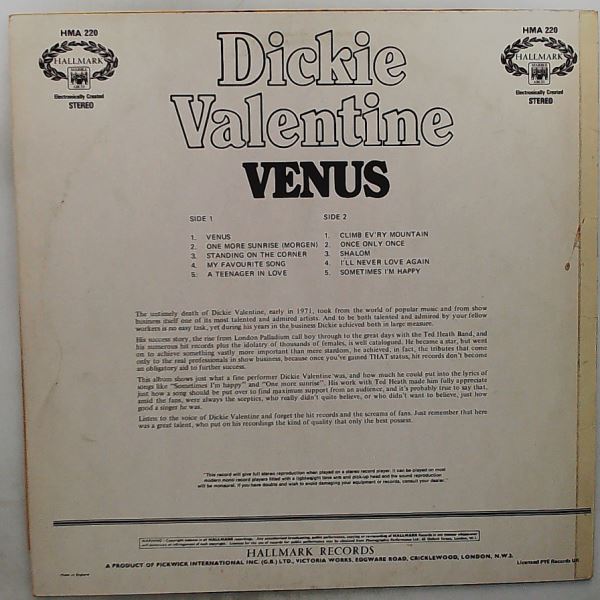 Valentine Dickie — Venus