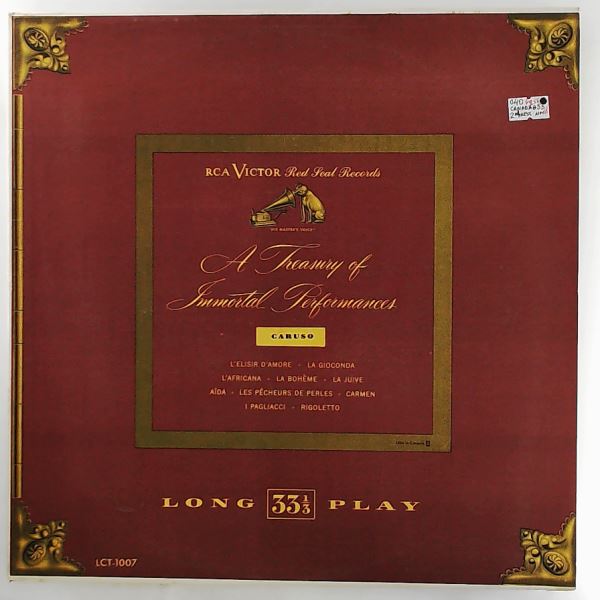 Caruso Enrico — A Treasury Of Immortal Performances