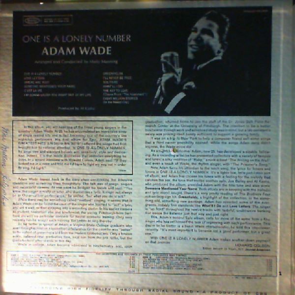Wade Adam — One Is A Lonely Number