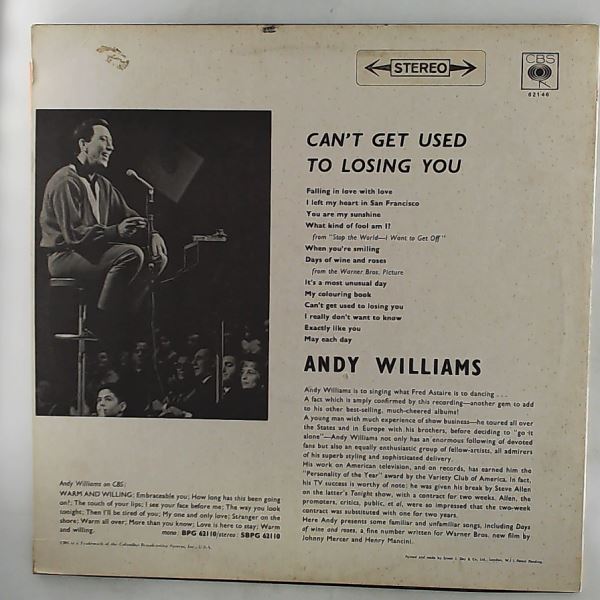 Williams Andy — Can't Get Used To Losing You