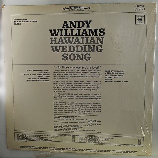 Williams Andy — Hawaiian Wedding Song