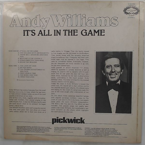 Williams Andy — It's All In The Game