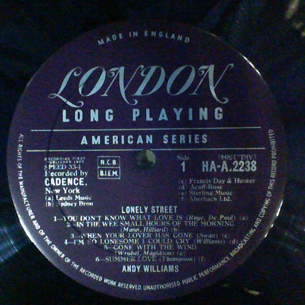 Williams Andy — Lonely Street