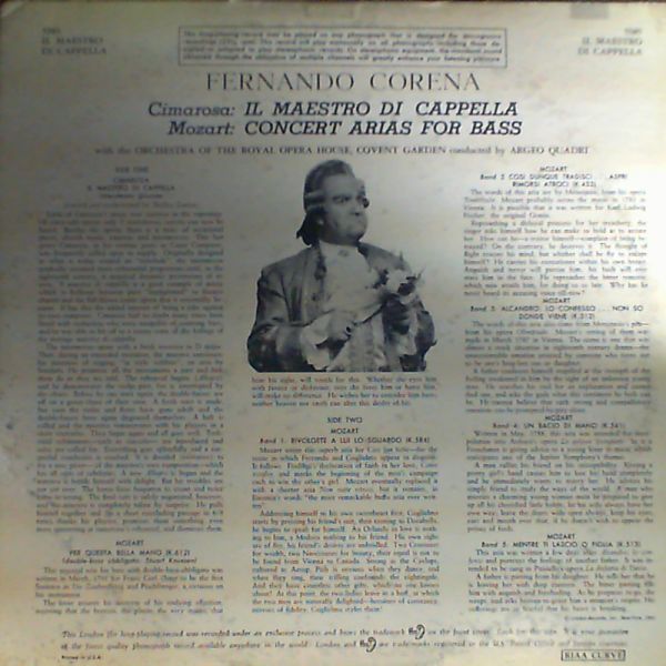 Corena Fernando — Sings Il maestro di cappella