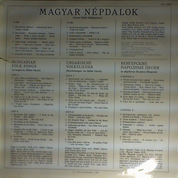 Hungarian State Folk Ensemble — Hungarian Folk Magyar nepdalok