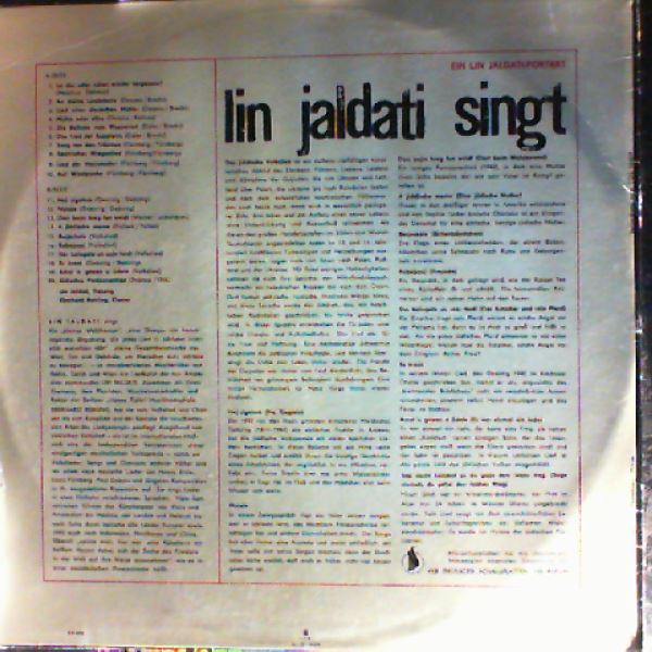 Jaldati Lin — Lin Jaldati singt Eberhard Rebling, Klavier