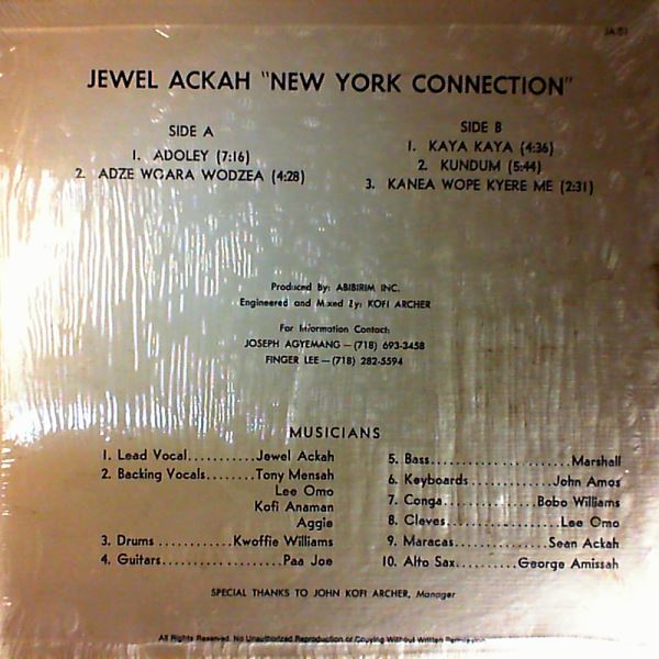 Jewel Ackah — New York Connection