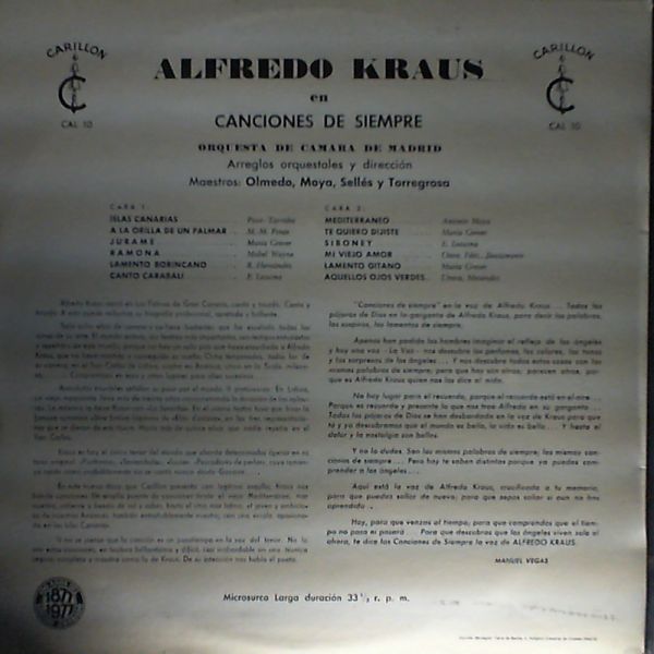 Kraus Alfredo — Canciones de siempre