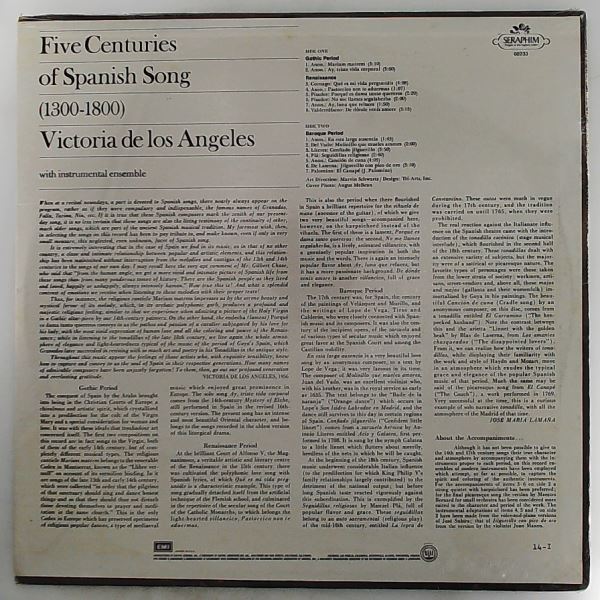De Los Angeles Victoria — Five Centuries Of Spanish Song (Great Recordings Of The Century)