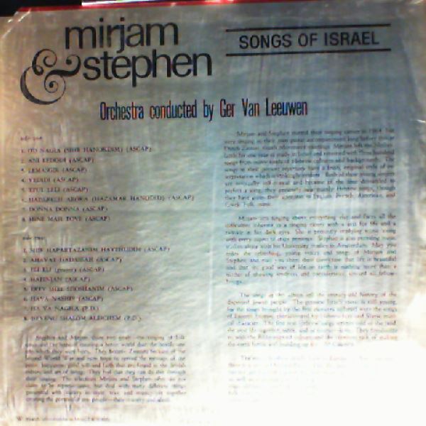 Mirjam & Stephen — Songs of Israel