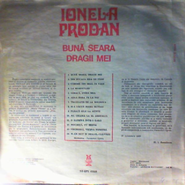 Prodan Ionela — Buna Seara, Dragii Mei