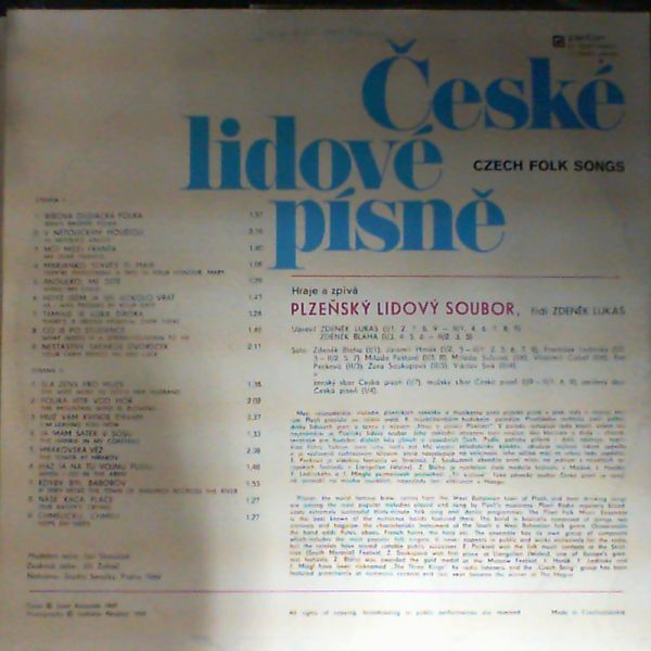 Zdenek Lukas (con.) — Czeske songs