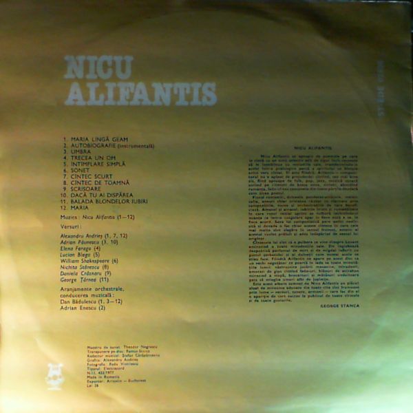 Alifantis Nicu — Alifantis Nicu