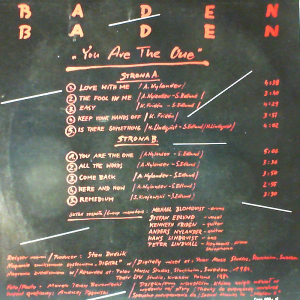 Baden Baden — You Are The One