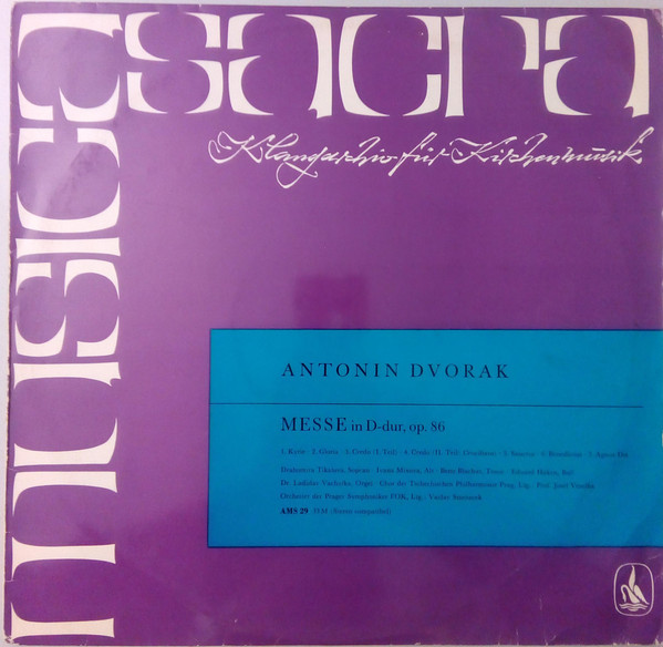 Dvorak Antonin — messe D-dur op.86