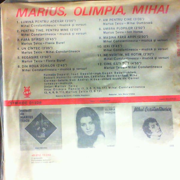 Constantinescu Mihai (ex - Mondial 1964-1970 - Vocal & Composer) — Marius, Olimpia, Mihai