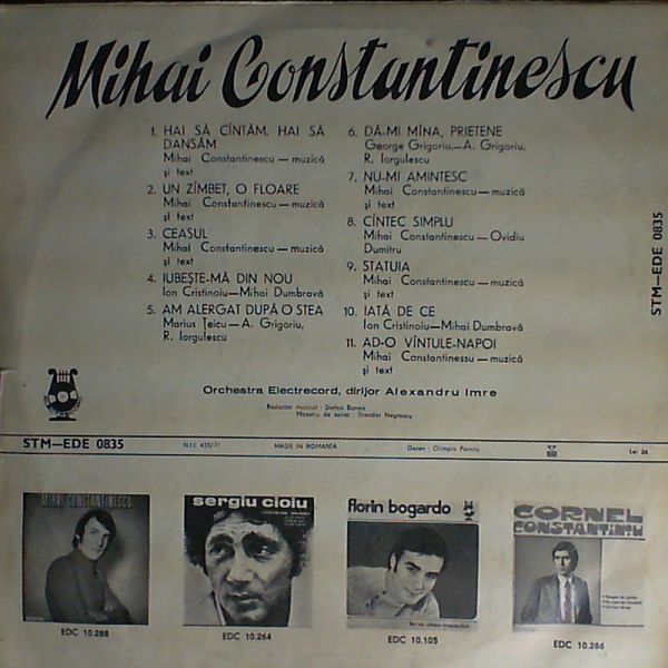 Constantinescu Mihai (ex - Mondial 1964-1970 - Vocal & Composer) — Constantinescu Mihai (ex - Mondial 1964-1970 - Vocal & Composer)