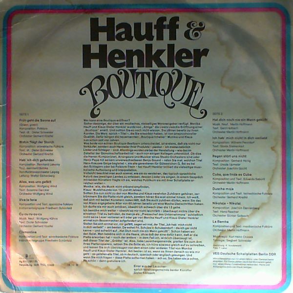 Hauff & Henkler (Hauff Monika Und Klaus-Dieter Hankler) — Boutique