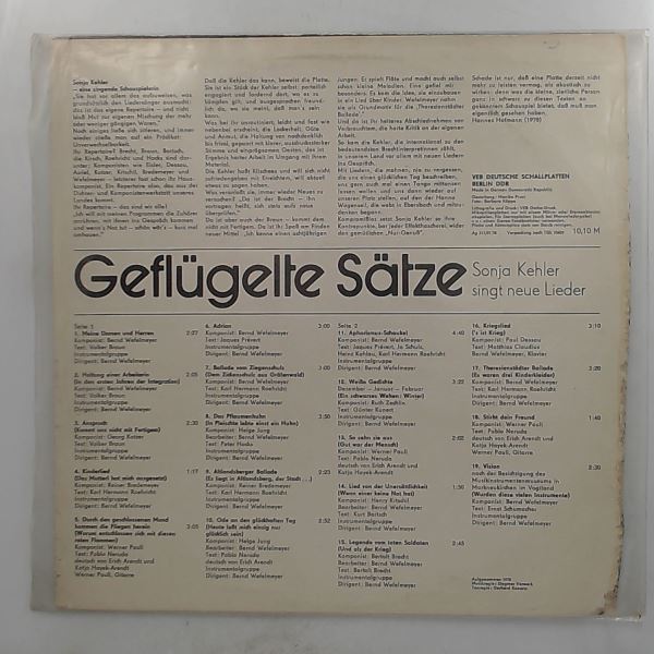Kehler Sonja — Geflugelte Satze