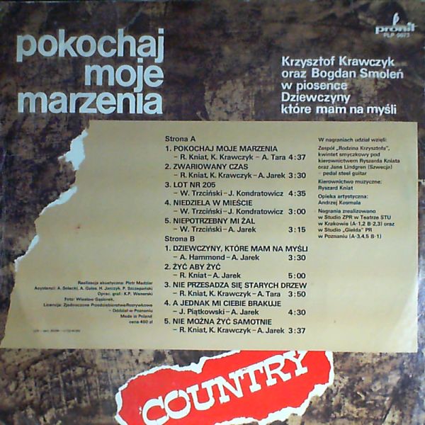Krawczyk Krzysztof — Pokochaj moje marzenia