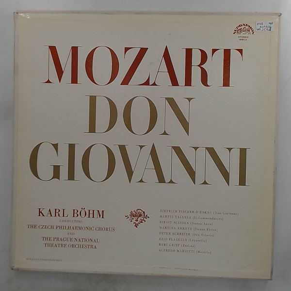 Fischer-Dieskau/Flagello/Nilsson/Schreier/Arroyo/Talvela/Grist/Mariotti/Prague National Theatre Orchestra (dir. Bohm) — Mozart - Don Giovanni (Моцарт)