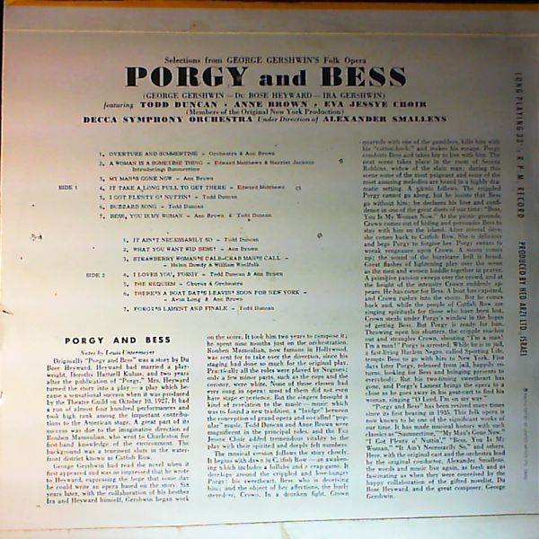 Gershwin George — Porgy and bess