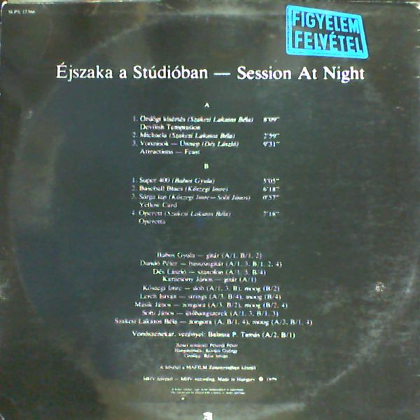Various Artists — Ejszaka A Studioban - Session At Night