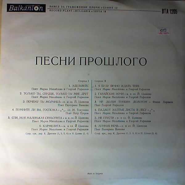 Various Artists — Pesni Prochlolgo